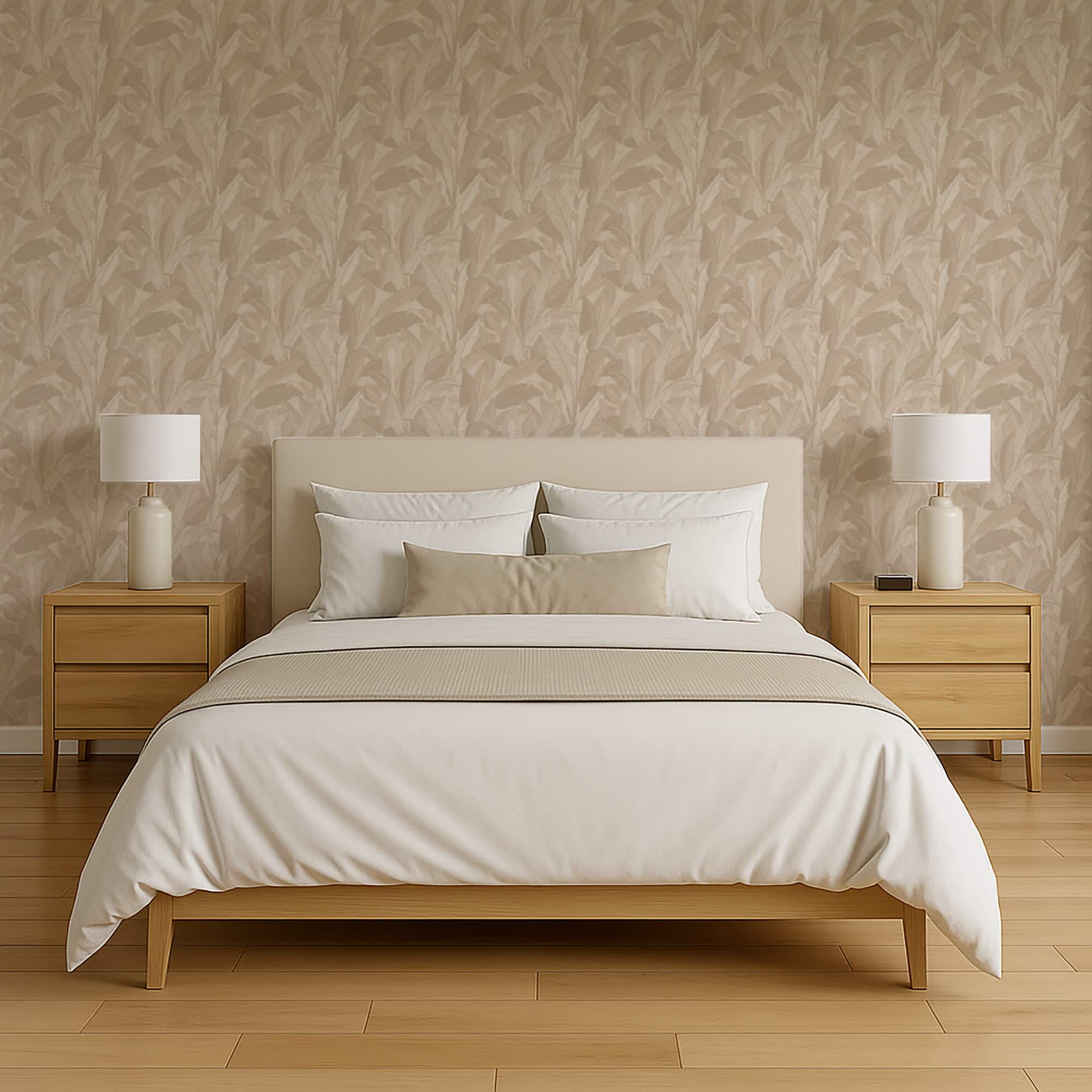 Designs Direct Embroidered Tropical Foliage Wallpaper